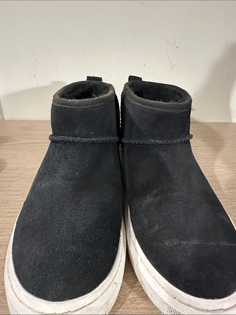 Men's Black Suede Slip-On Ankle Sneakers